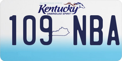 KY license plate 109NBA