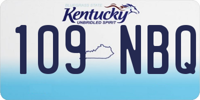 KY license plate 109NBQ