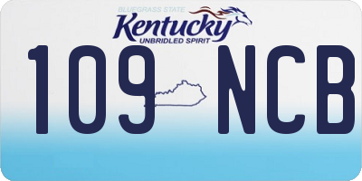 KY license plate 109NCB