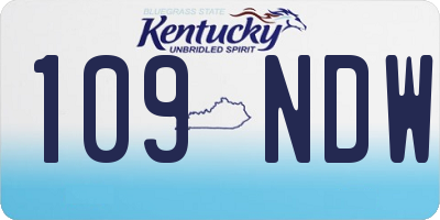 KY license plate 109NDW