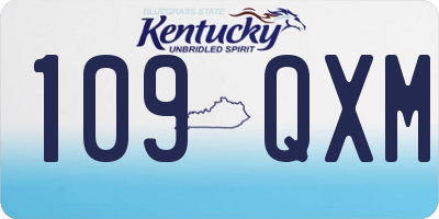 KY license plate 109QXM