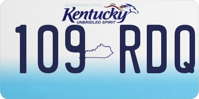 KY license plate 109RDQ