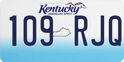 KY license plate 109RJQ