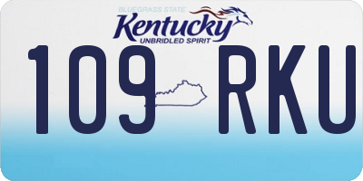 KY license plate 109RKU
