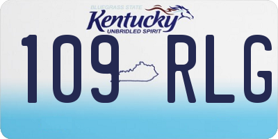KY license plate 109RLG