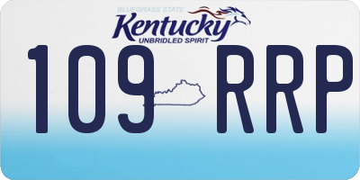 KY license plate 109RRP