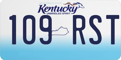 KY license plate 109RST