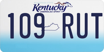 KY license plate 109RUT