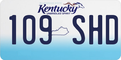 KY license plate 109SHD