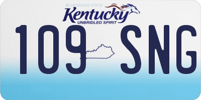 KY license plate 109SNG