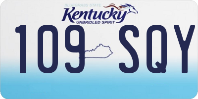 KY license plate 109SQY