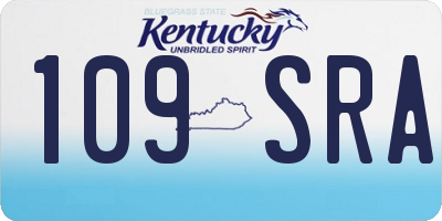 KY license plate 109SRA