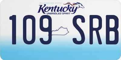 KY license plate 109SRB