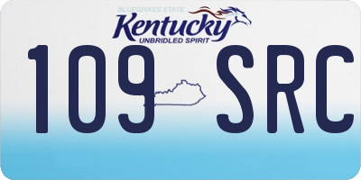 KY license plate 109SRC