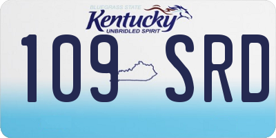 KY license plate 109SRD