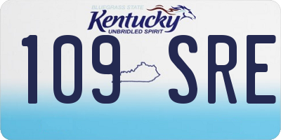 KY license plate 109SRE