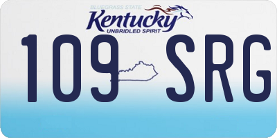 KY license plate 109SRG