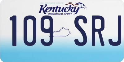 KY license plate 109SRJ