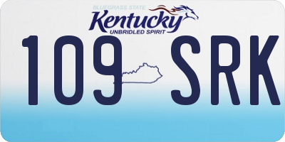 KY license plate 109SRK