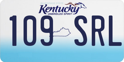 KY license plate 109SRL