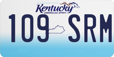 KY license plate 109SRM