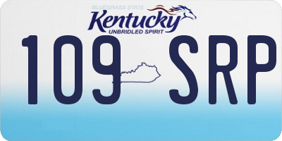 KY license plate 109SRP