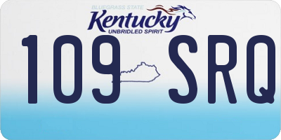 KY license plate 109SRQ