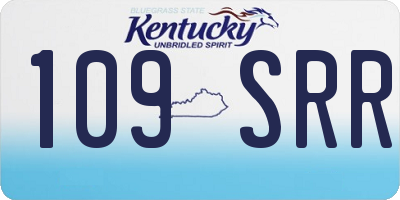 KY license plate 109SRR