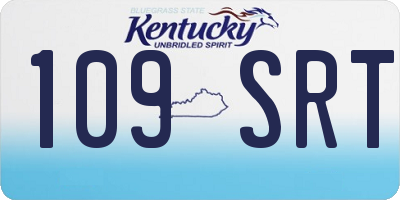 KY license plate 109SRT