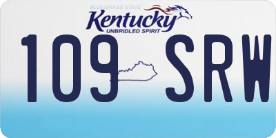 KY license plate 109SRW