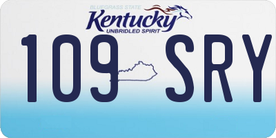 KY license plate 109SRY