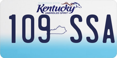 KY license plate 109SSA