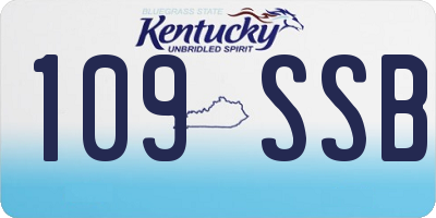 KY license plate 109SSB
