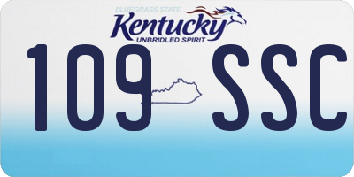 KY license plate 109SSC