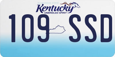 KY license plate 109SSD