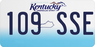 KY license plate 109SSE