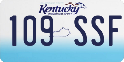 KY license plate 109SSF