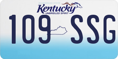 KY license plate 109SSG