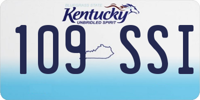 KY license plate 109SSI