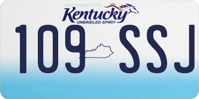 KY license plate 109SSJ