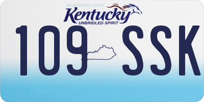 KY license plate 109SSK