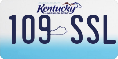 KY license plate 109SSL