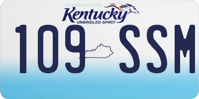 KY license plate 109SSM