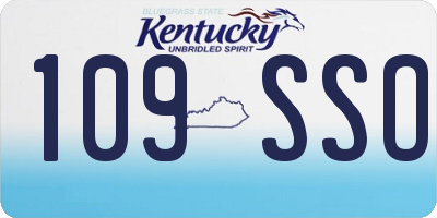 KY license plate 109SSO