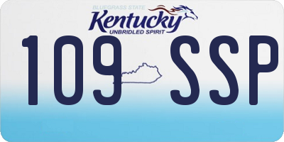 KY license plate 109SSP