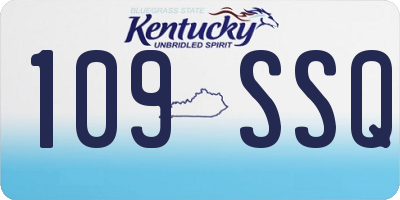 KY license plate 109SSQ