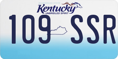 KY license plate 109SSR