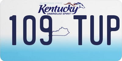 KY license plate 109TUP