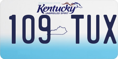 KY license plate 109TUX