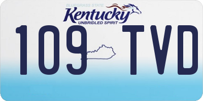 KY license plate 109TVD